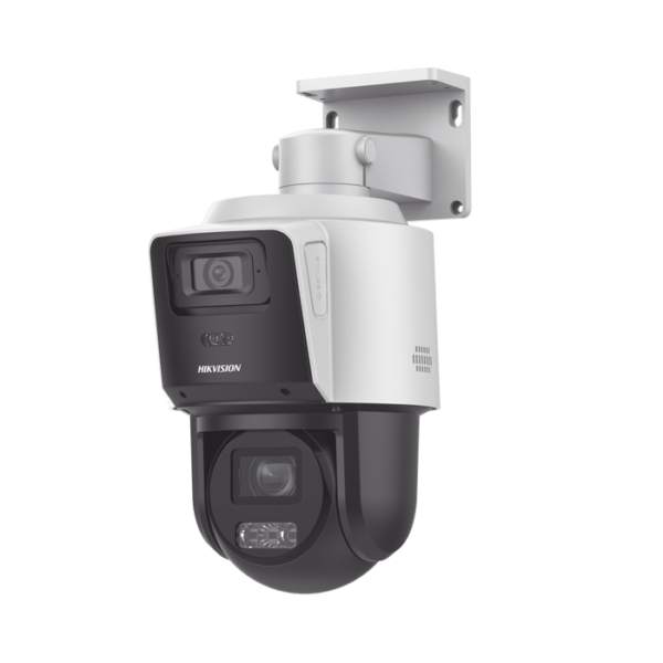 Cámara PTZ IP 4MP Dual Lente Zoom 4X IR+Luz Blanca PoE+ IP66